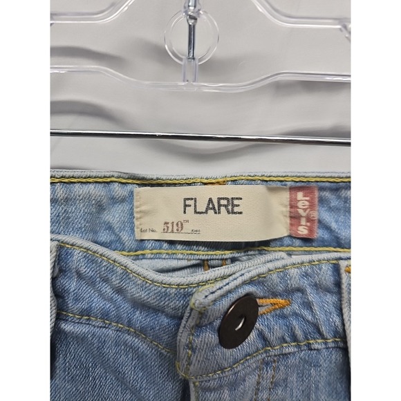 Levi's Vintage Womens 11S Blue 519 Low Flare Leg Y2K Denim Pants Juniors 33 x 31 - Picture 8 of 16
